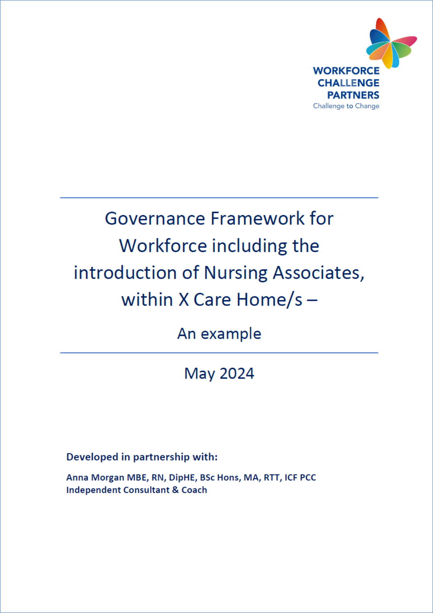 Governance Framework for Workforce with NA roles in care homes May 2024